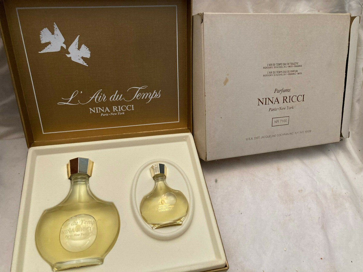 NINA RICCI SET IN BOX PARFUME 1,7 FL OZ AND 1/3 FL OZ NEW MADE IN