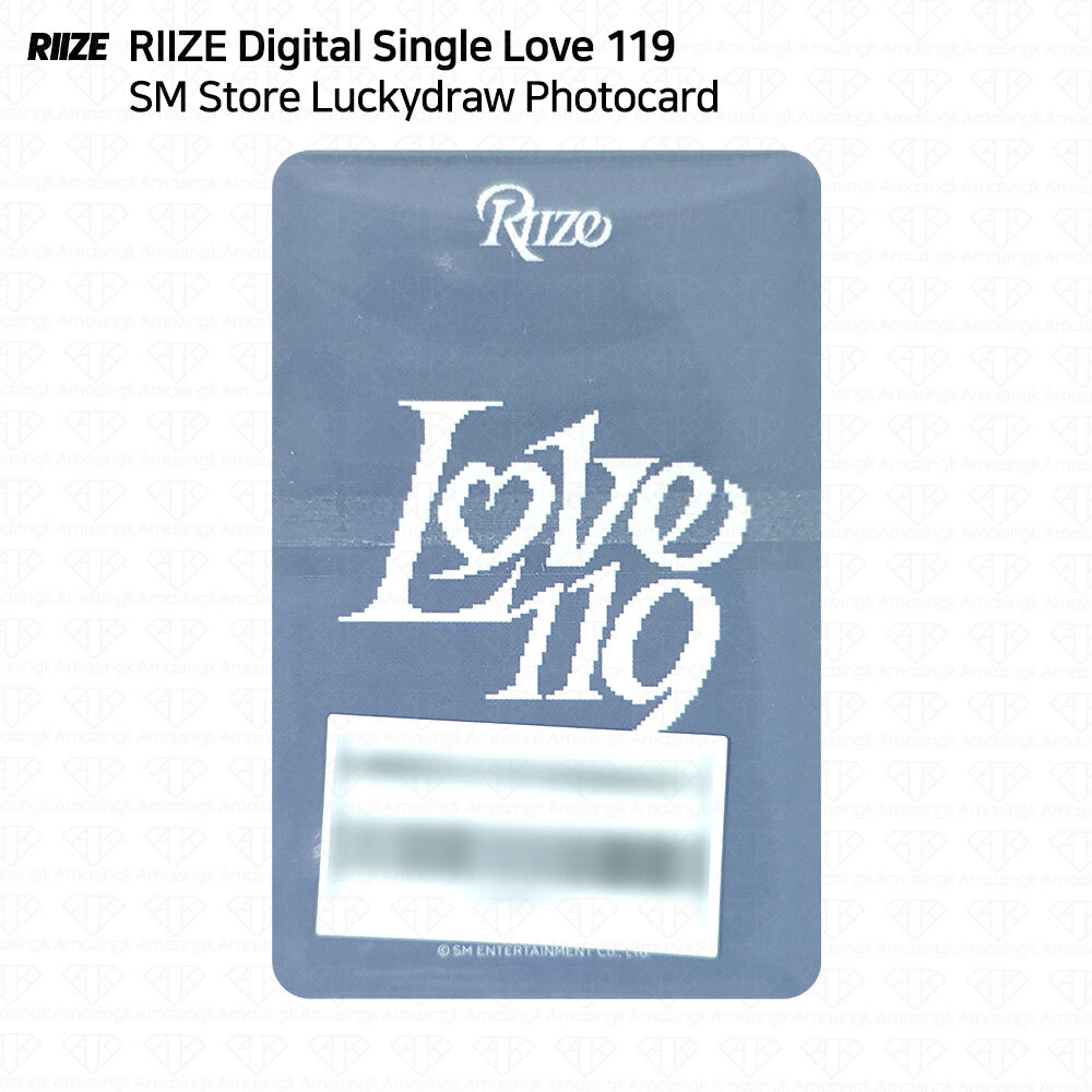 RIIZE Digital Single Love 119 SM Store Lucky Draw Photocard KPOP K