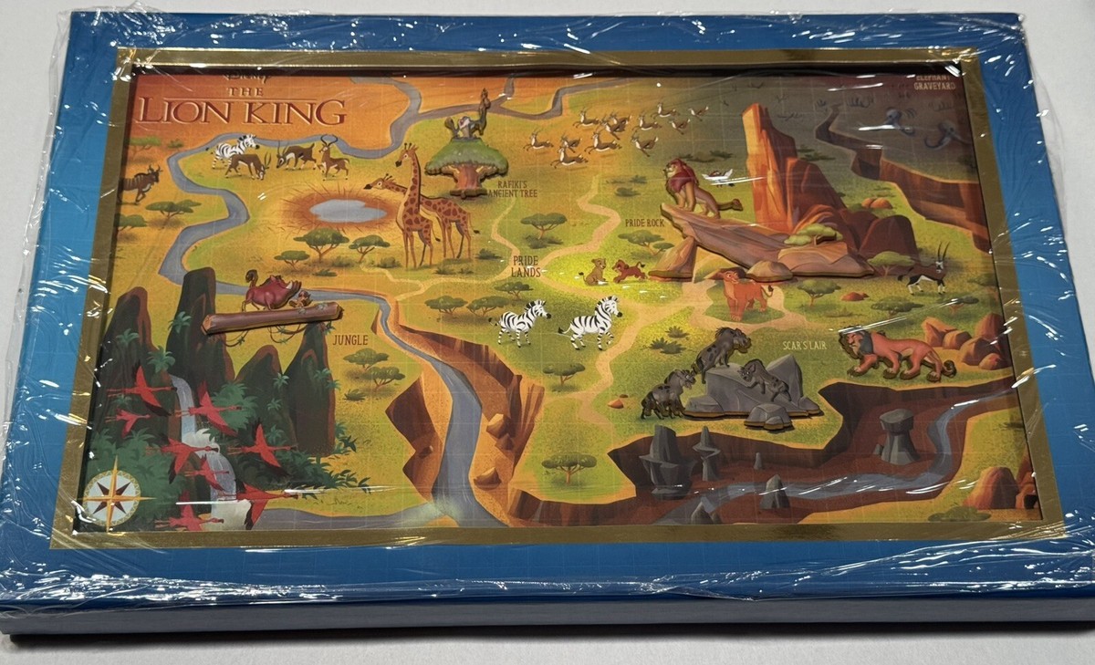 D23 Expo 2024 MOG Exclusive Disney Maps Lion King Pin Box Set