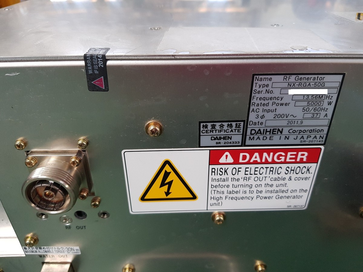 Daihen NX-RGA-50G RFジェネレータ Daihen NX-RGA-50G RFジェネレータ