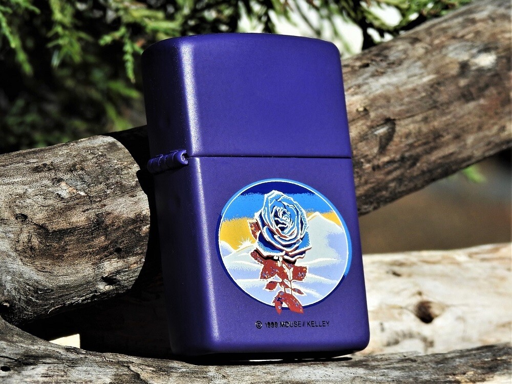 Stanley Mouse Blue Rose Zippo Lighter - The Grateful Dead - Rock