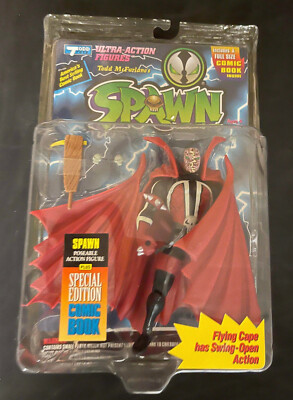 McFarlane Spawn Flying Cape Has Swing Open Action Figure With J