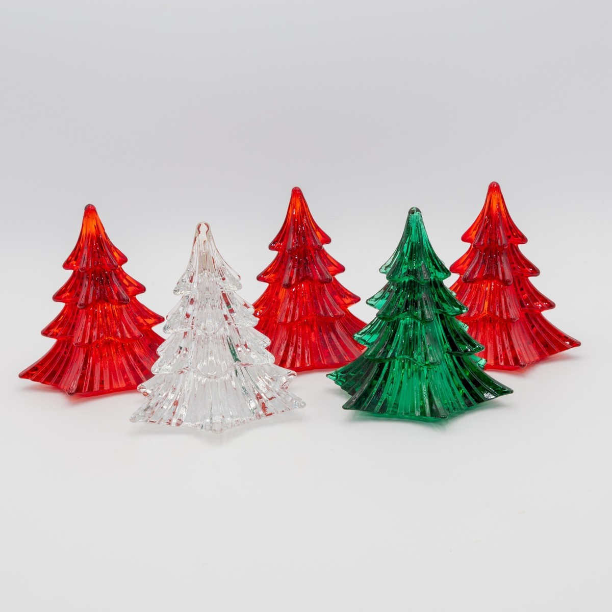 Viking Dalzell Glass Christmas Trees Only Ruby Reds Left PRICE IS