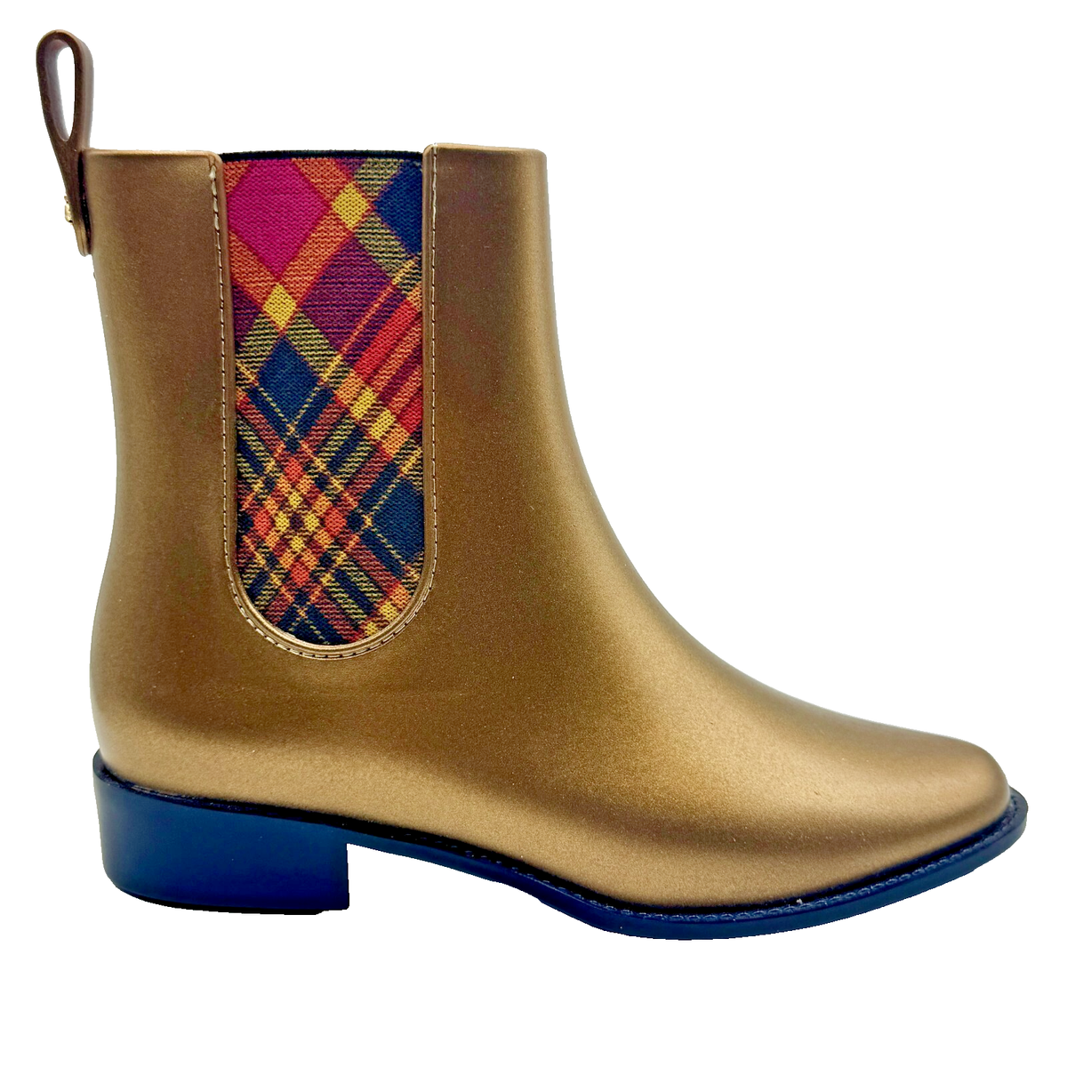 NEW Vivienne Westwood ANGLOMANIA x MELISSA Gold PINK PLAID Tartan