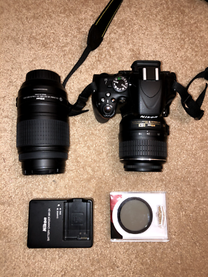 Nikon D5100 DSLR Camera With 18-55mm and 55-300mm Lenses And