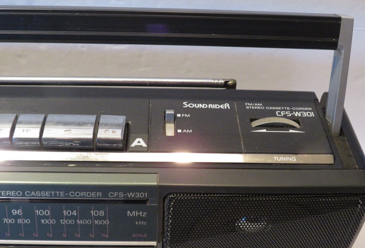 SONY CFS-W301 Sound Rider Dual Cassette Player Recorder AM/FM