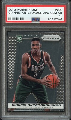 2013-14 Panini Prizm Giannis Antetokounmpo ROOKIE RC #290 PSA 10