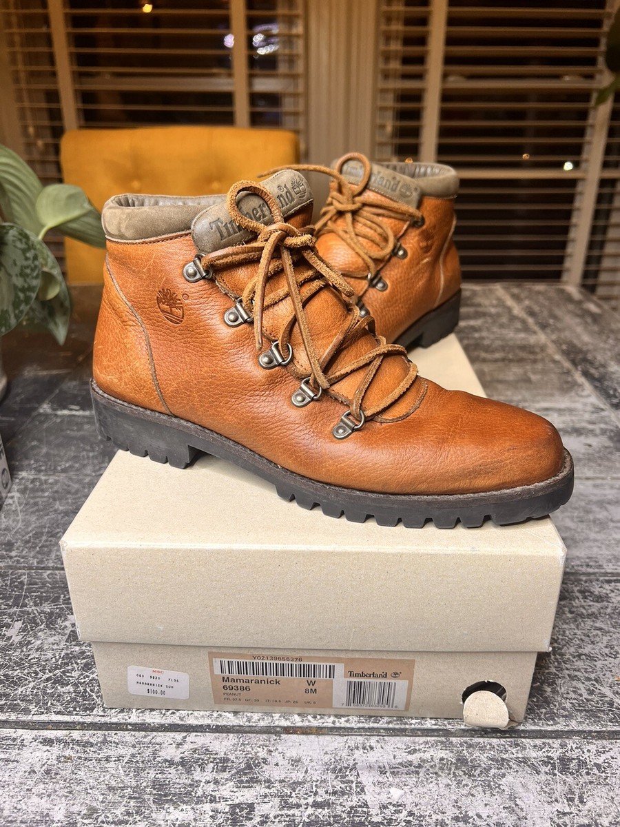 Vintage 1996 Timberland Mamaranick boots peanut 69386 Sz 8 M