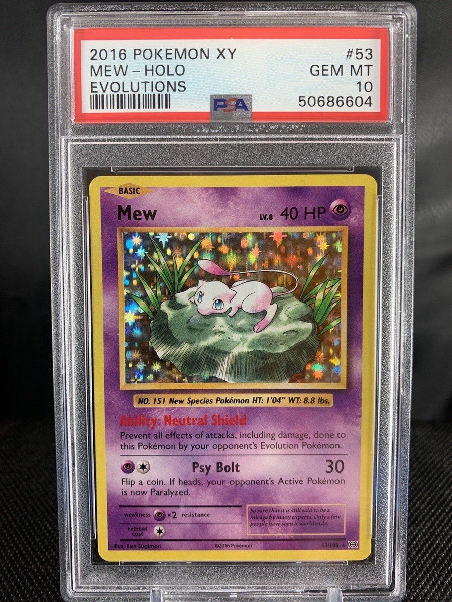 2017 Pokemon XY Evolutions Mew PSA 10 Holo Card #53 | eBay