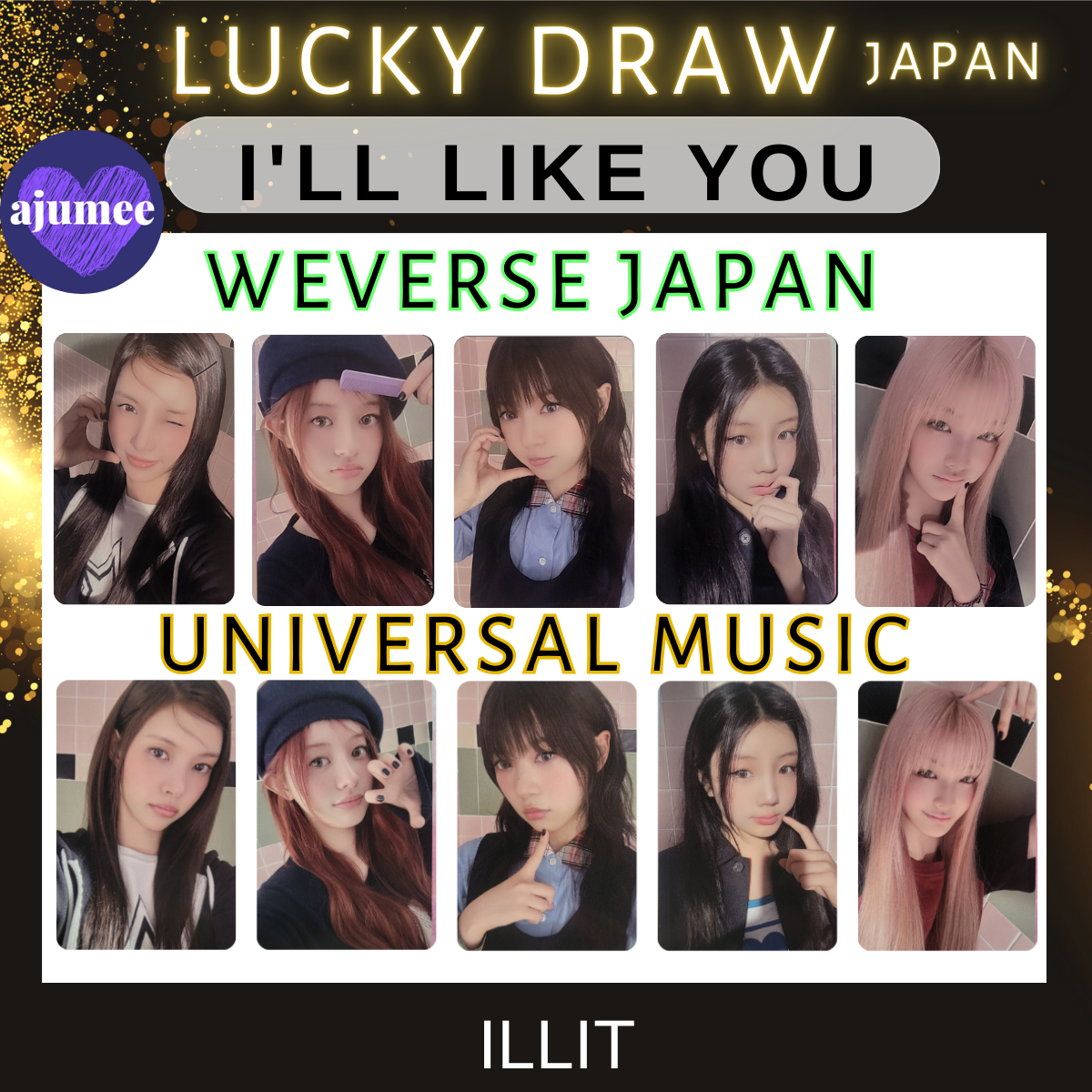 ILLIT I'LL LIKE YOU 2nd album Photo card JAPAN Lucky draw Weverse