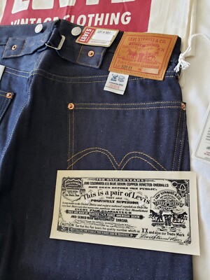 LEVI'S 1933 501 xx LVC Vintage Clothing Raw Selvedge 1937 Cinch