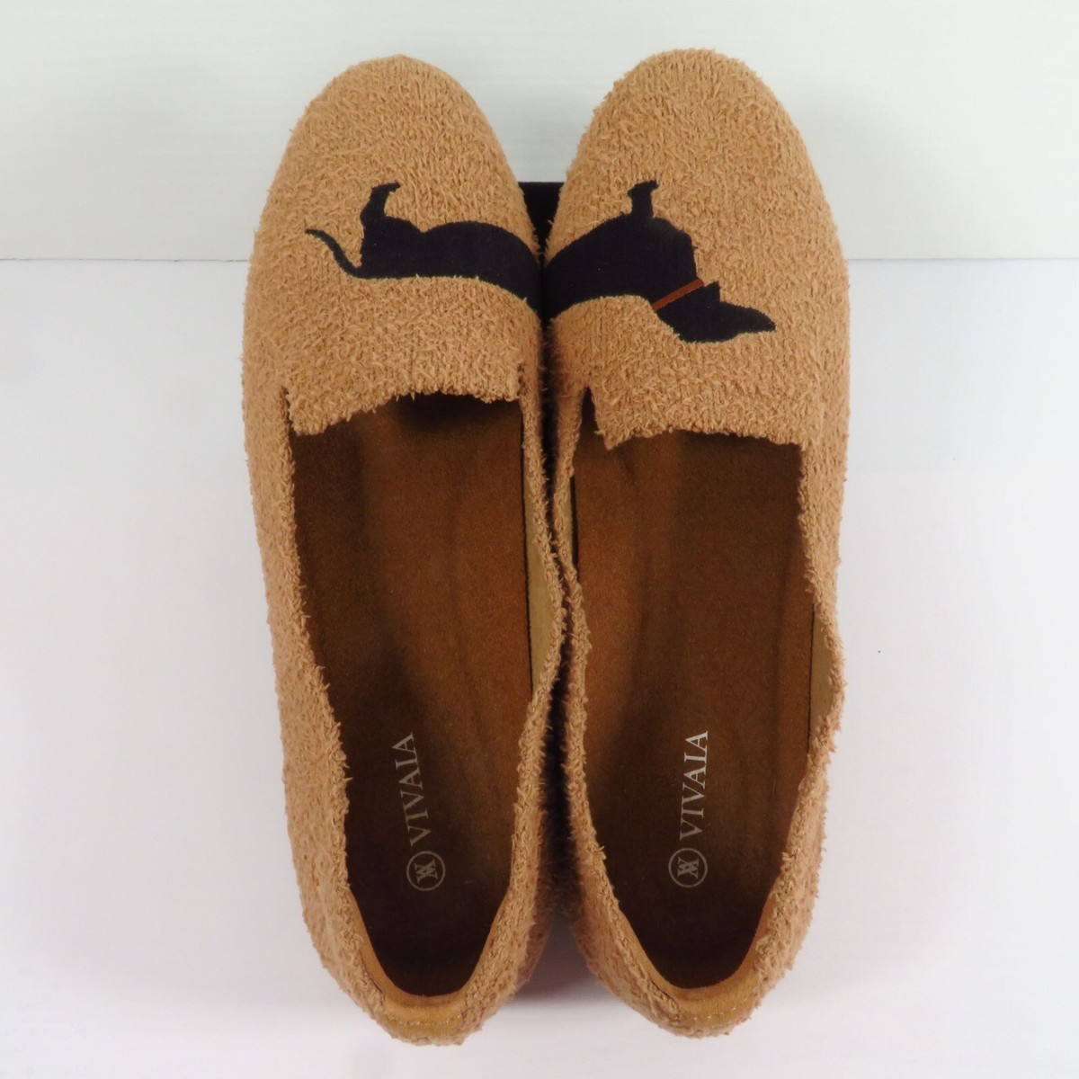 Vivaia Round-Toe Embroidered Dog Dachschund Loafer 43 US 11 Flats