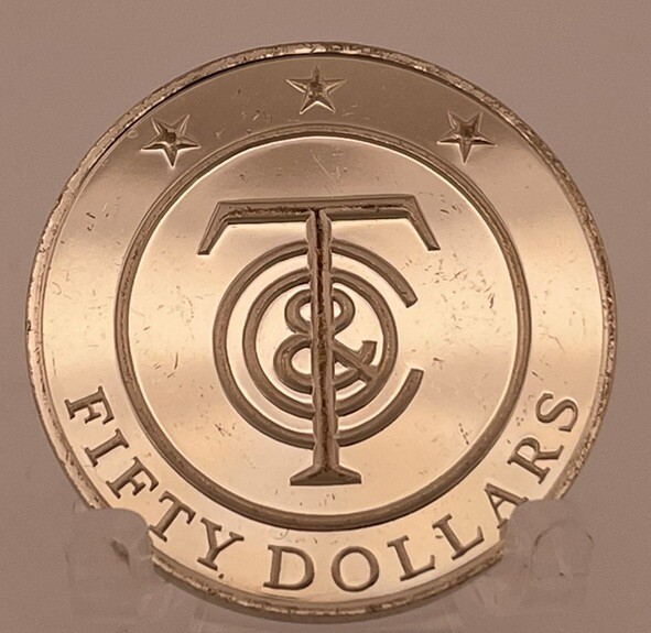 Tiffany Money $50 Fifty Dollars Tiffany & Co Token Coin .925