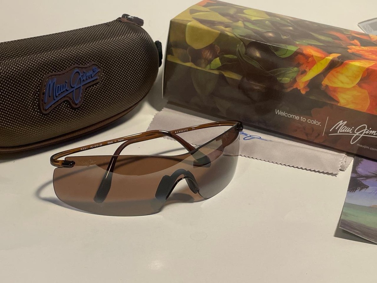 New Maui Jim BREAKWATER Polarized Sunglasses 510-26 Rootbeer