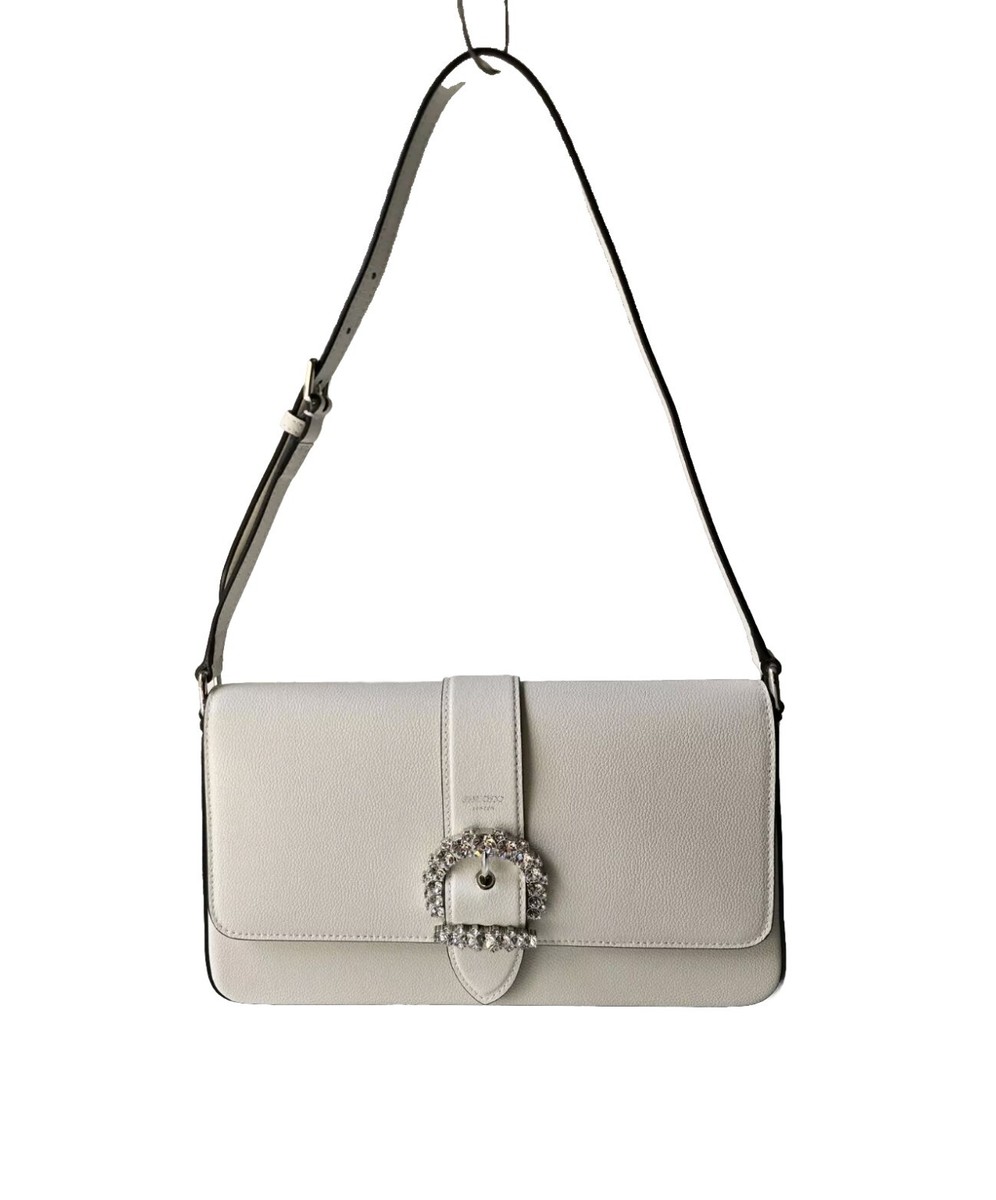 Jimmy Choo Cheri White Milk Top Handle Shoulder Bag Handbag