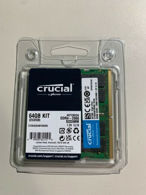 Buy Crucial 64GB (2 x 32GB) PC4-21300 (DDR4-2666) Memory