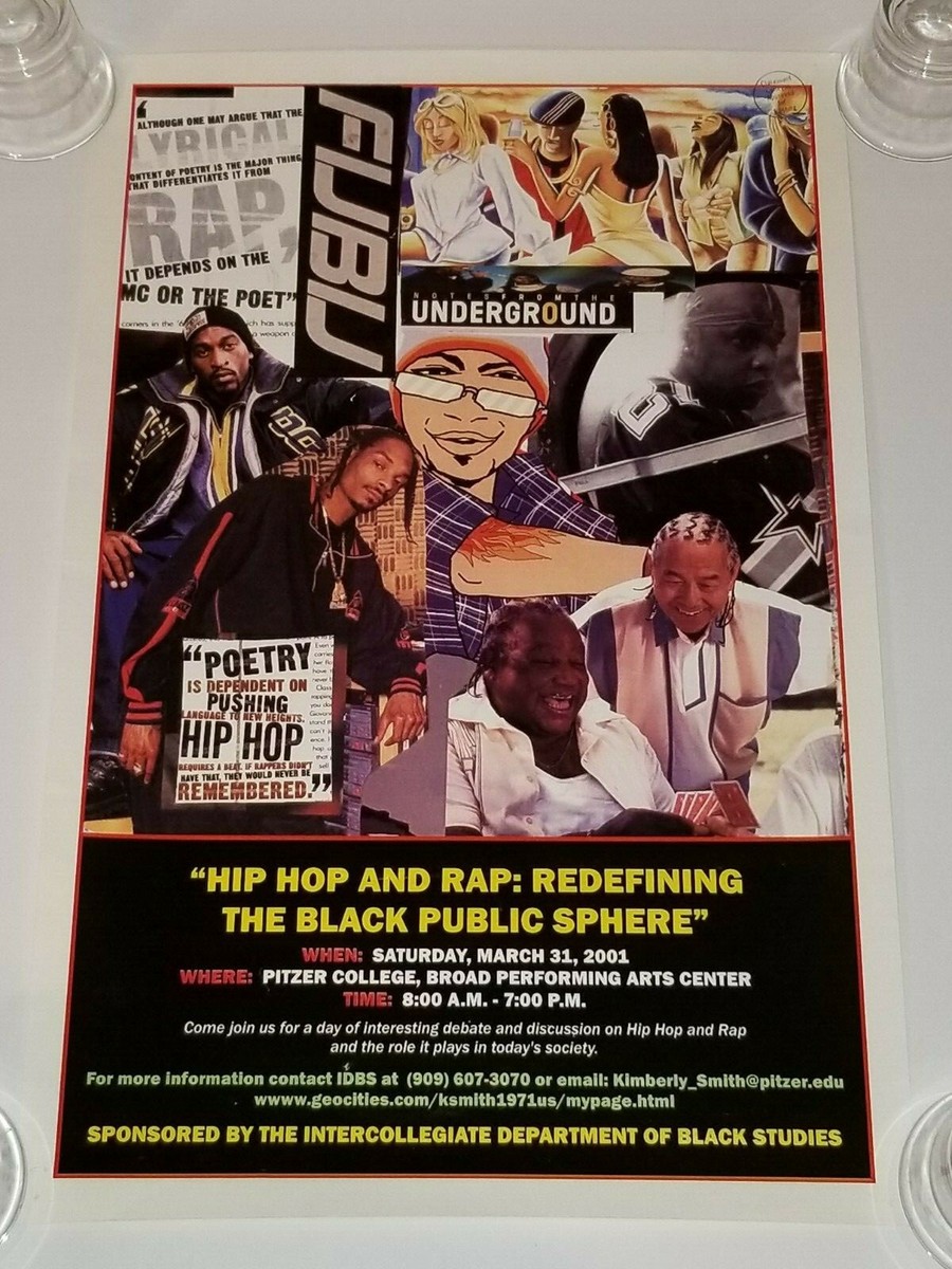 HIP HIP STREET PROMO POSTER POLITICAL RAP FLYER BLACK AFRICAN