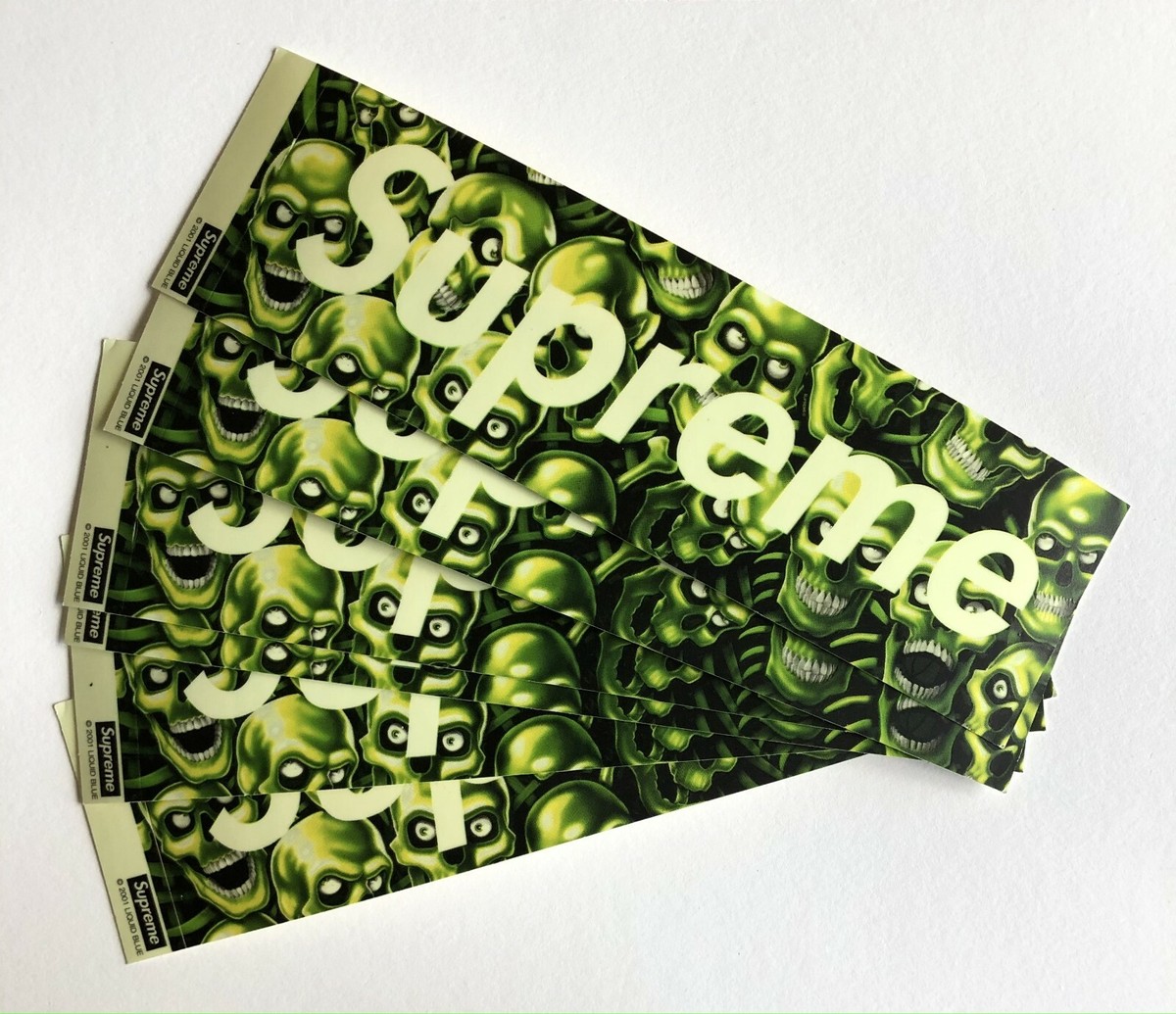 Supreme Skull Pile Box Logo Sticker 100% Authentic SS18 Season | eBay