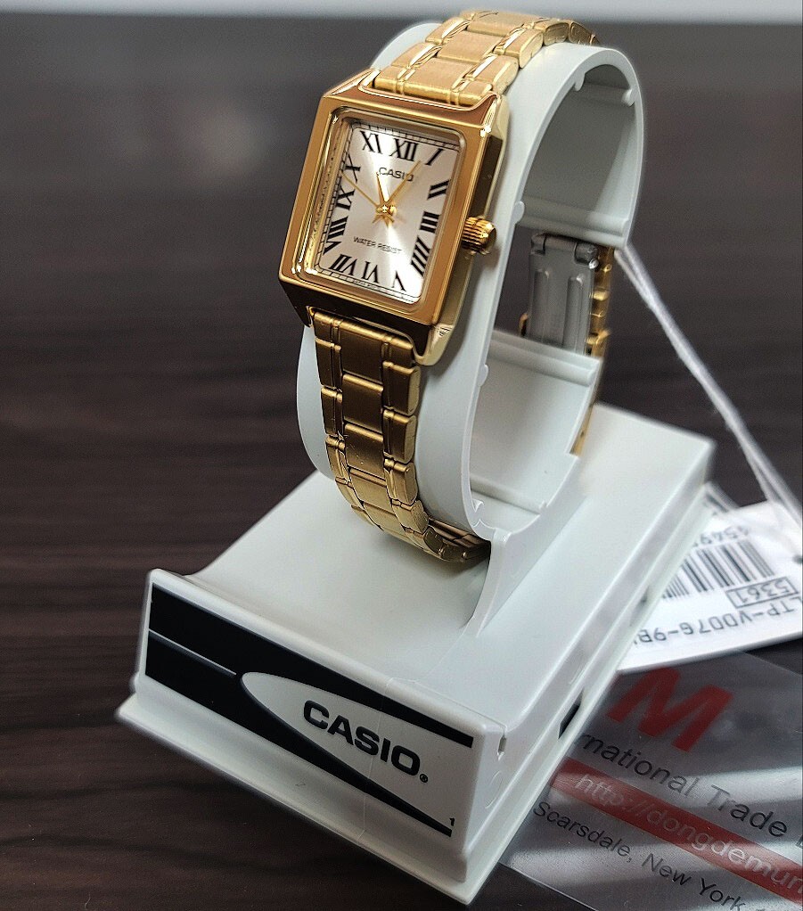 Casio Analog Vintage Fashion Women Watch Original Metal Band Gold
