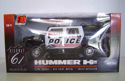 HUMMER H2 POLICE VERSION SPECIAL EDITION 1/18 Scale HIGHWAY 61
