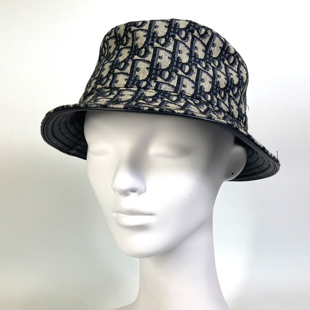 Christian Dior 113C907A4502 Oblique bucket Bob hat hat Canvas