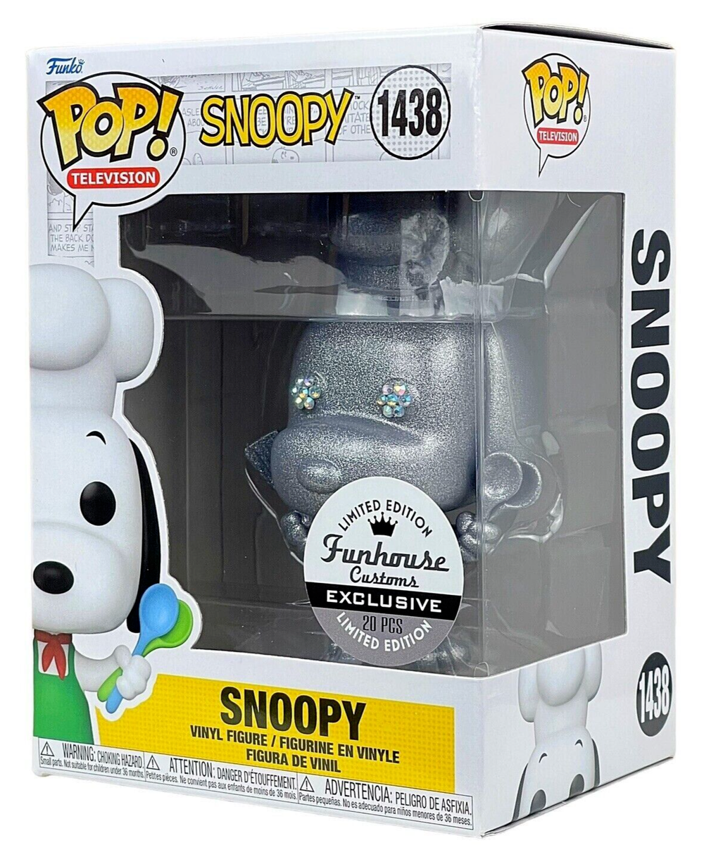 1/20 Funko Pop #1438 Silver Metallic Snoopy Funhouse Custom
