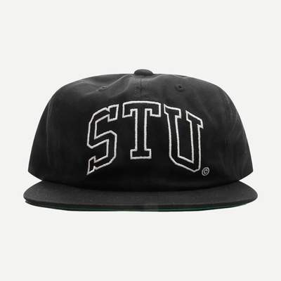 STUSSY STU Arch Strapback Cap - Shadow Black | eBay