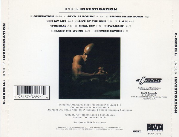 洋楽 g-rap/C-ORDELL/UNDER INVESTIGTION 洋楽 g-rap/C-ORDELL/UNDER