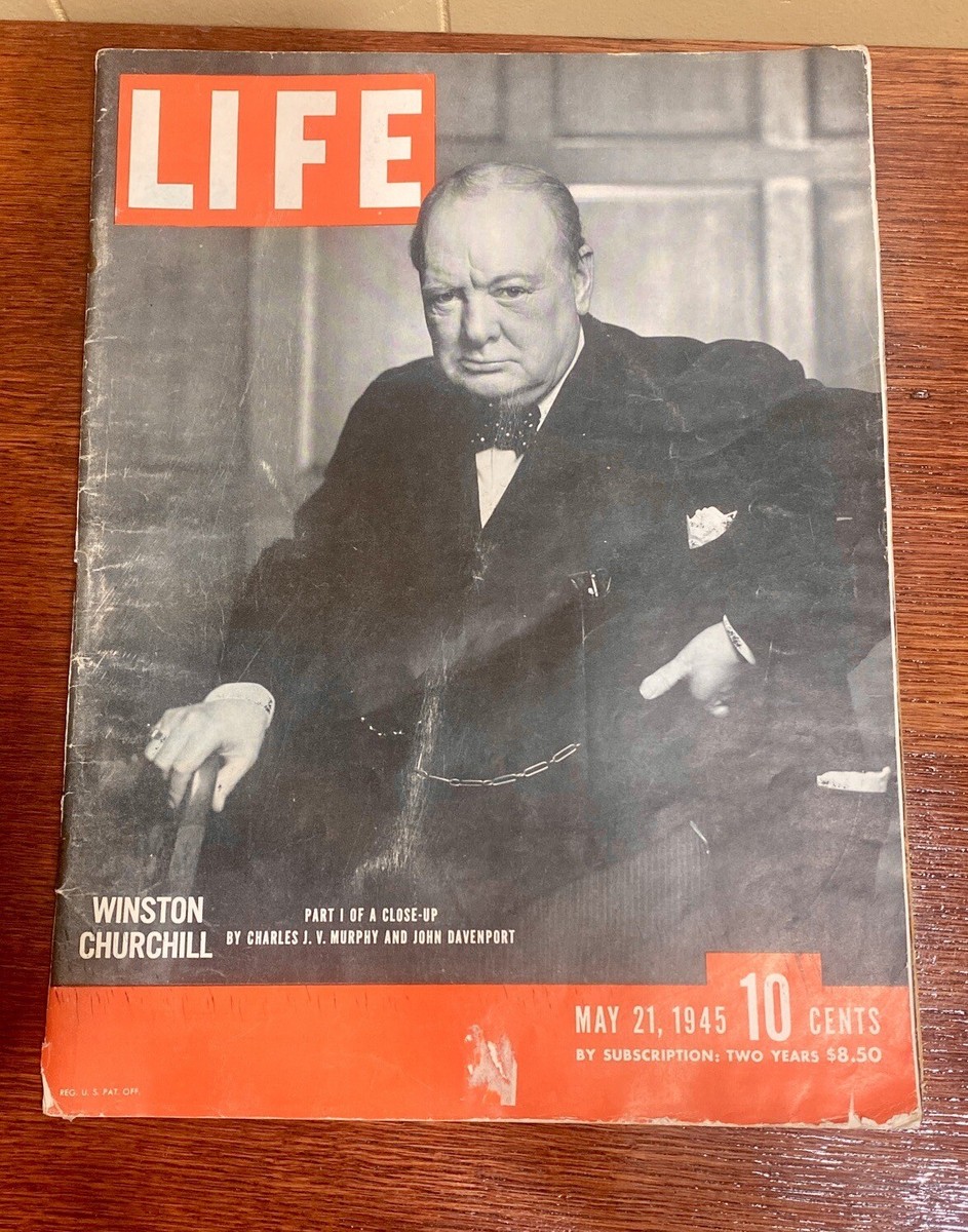 Life Magazine / May 21 1945 / Winston Churchill | eBay