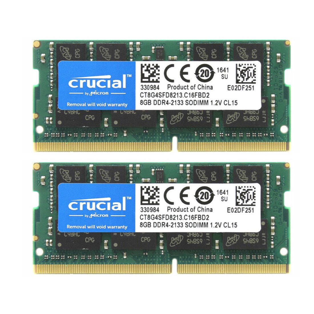 New Crucial 16GB (2X8GB) DDR4 2133MHz PC4-17000 SODIMM Memory Ram
