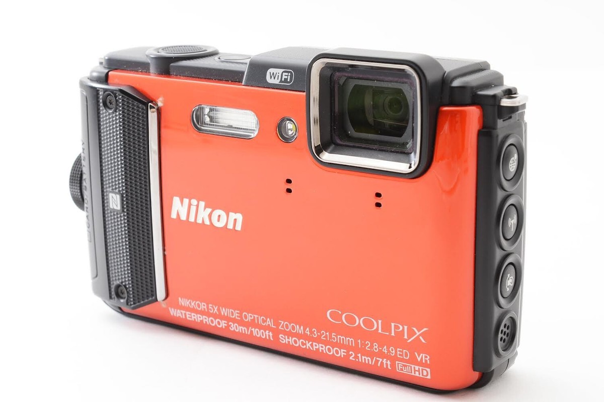Nikon COOLPIX AW130 Digital Camera W. 5x Zoom Lens Orange | eBay