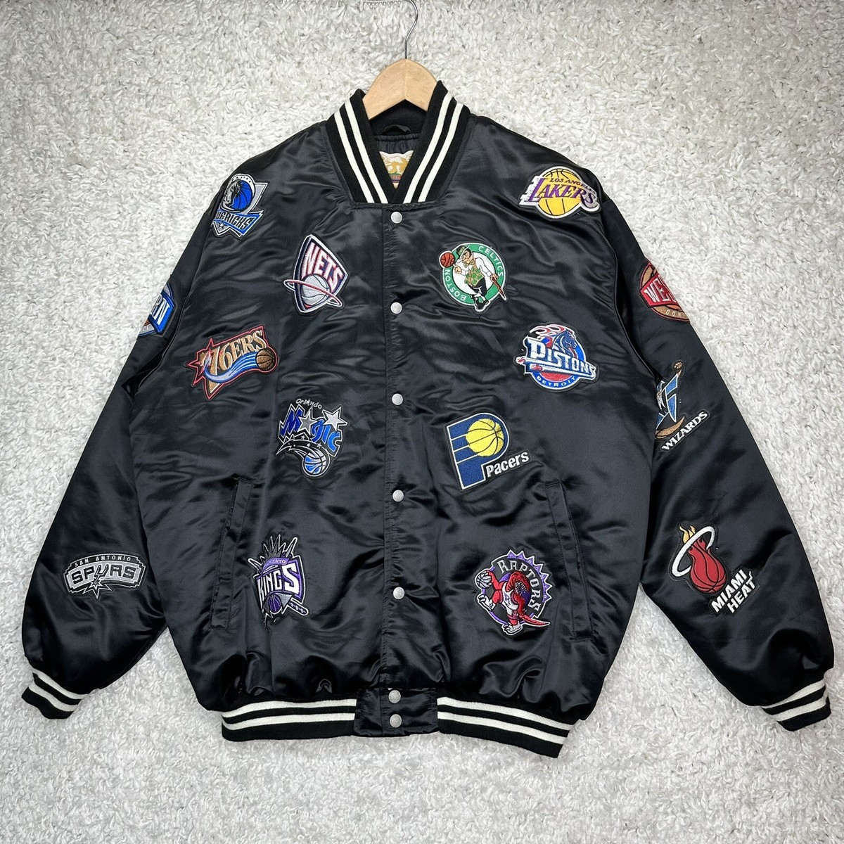NBA Jacket All Teams Patches Jeff Hamilton Vintage SIZE 2XL 90s