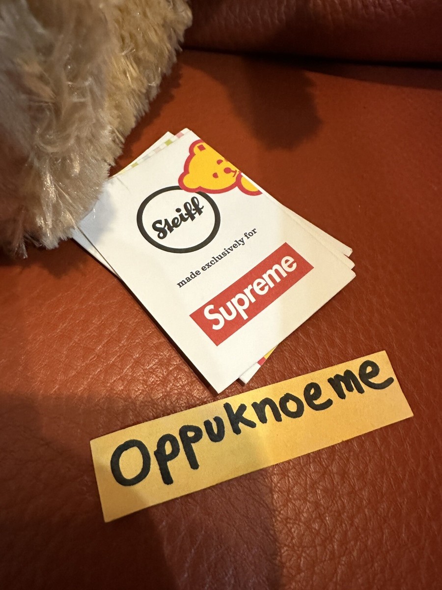 Supreme Steiff Teddy Bear - Heather Grey Box Logo - FW18 Authentic