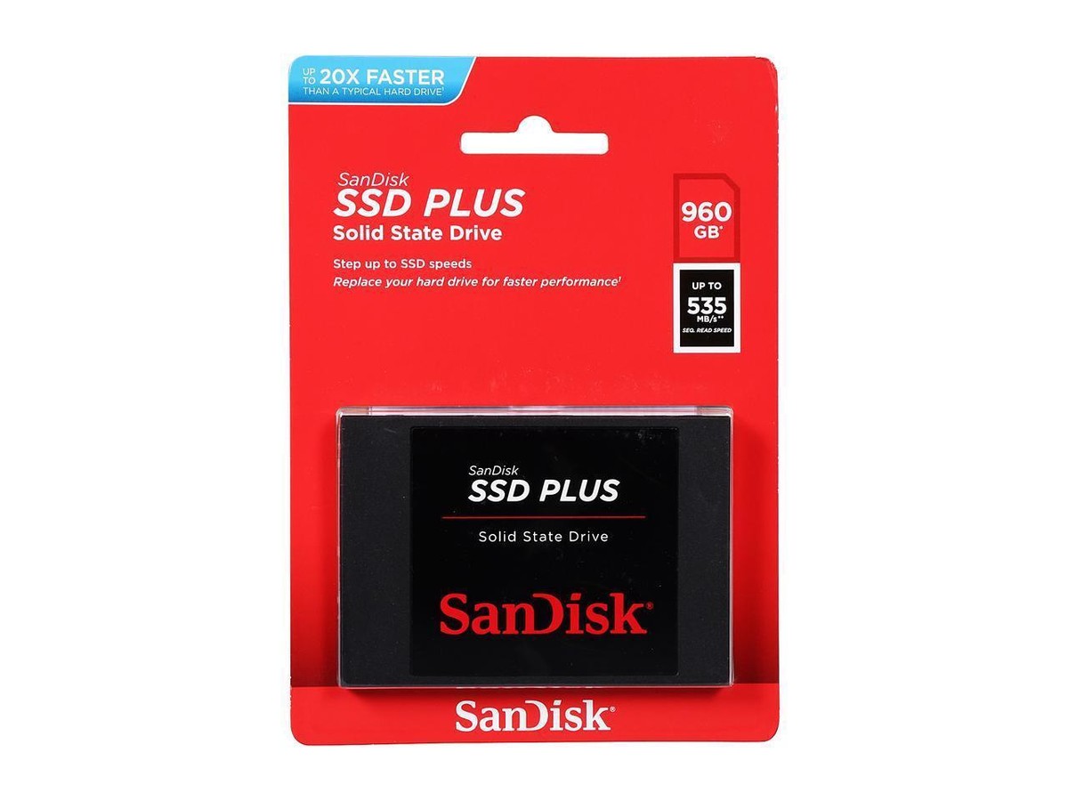 SanDisk SSD Plus SDSSDA-960G-G26 960GB Internal SATA for Laptops