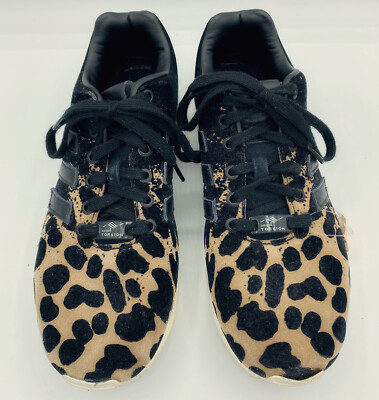 Adidas ZX FLUX-Torsion Lace-Up Cheetah Print Tennis Shoes Women's
