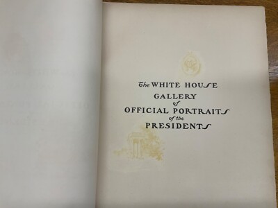 1906 White House Official Portraits of Presidents (to Roosevelt