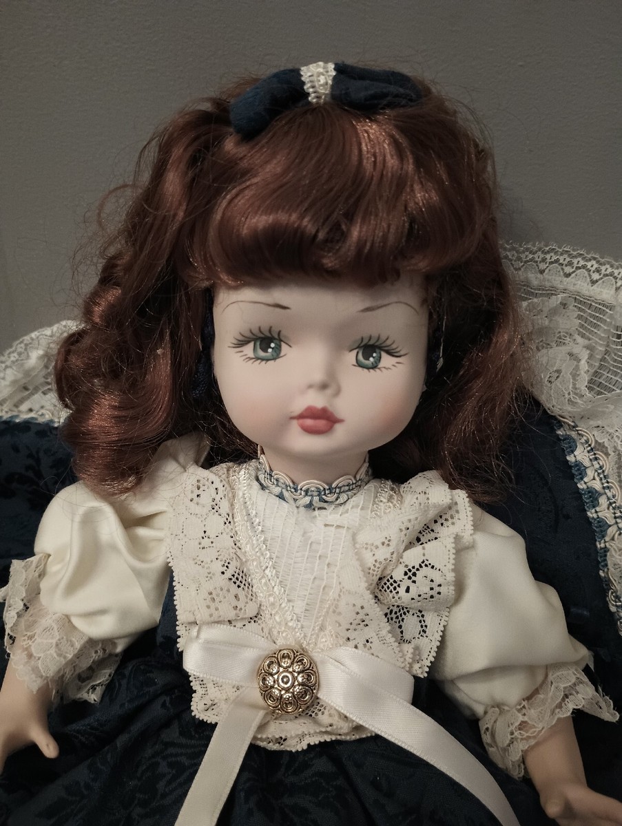 Vtg Italy Collezione Venezia Porcelain String Doll Red Hair