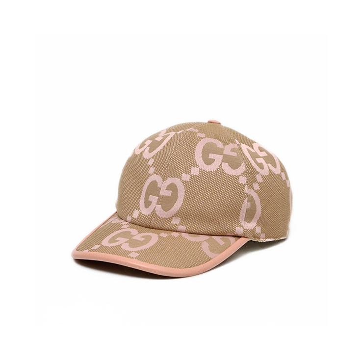 GUCCI Jumbo GG Hat Baseball size M 57~58cm Beige x Pink 735011