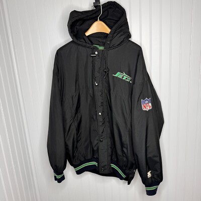 Vintage 1980's Sz L Starter NFL New York Jets Puffer Jacket Full