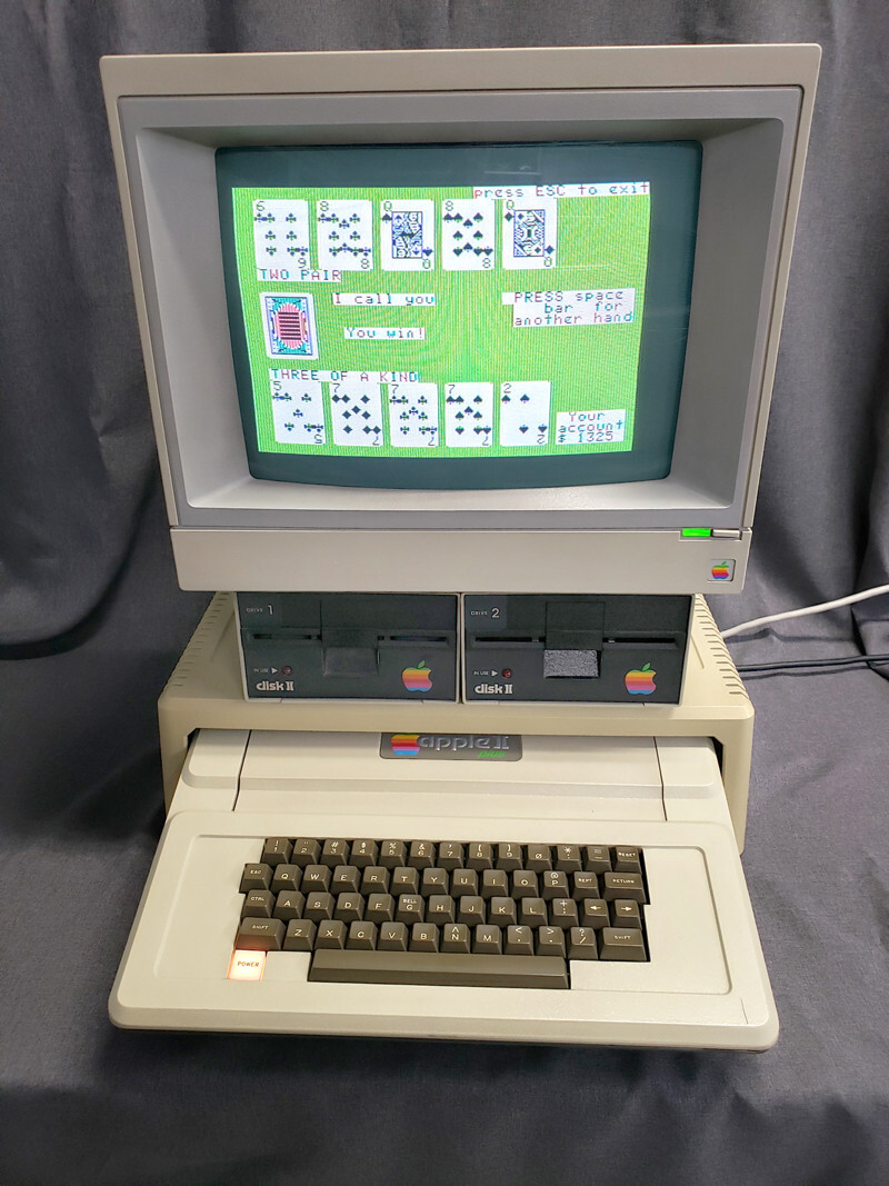 Vintage Apple II Plus System with Display and Drives A2S0016