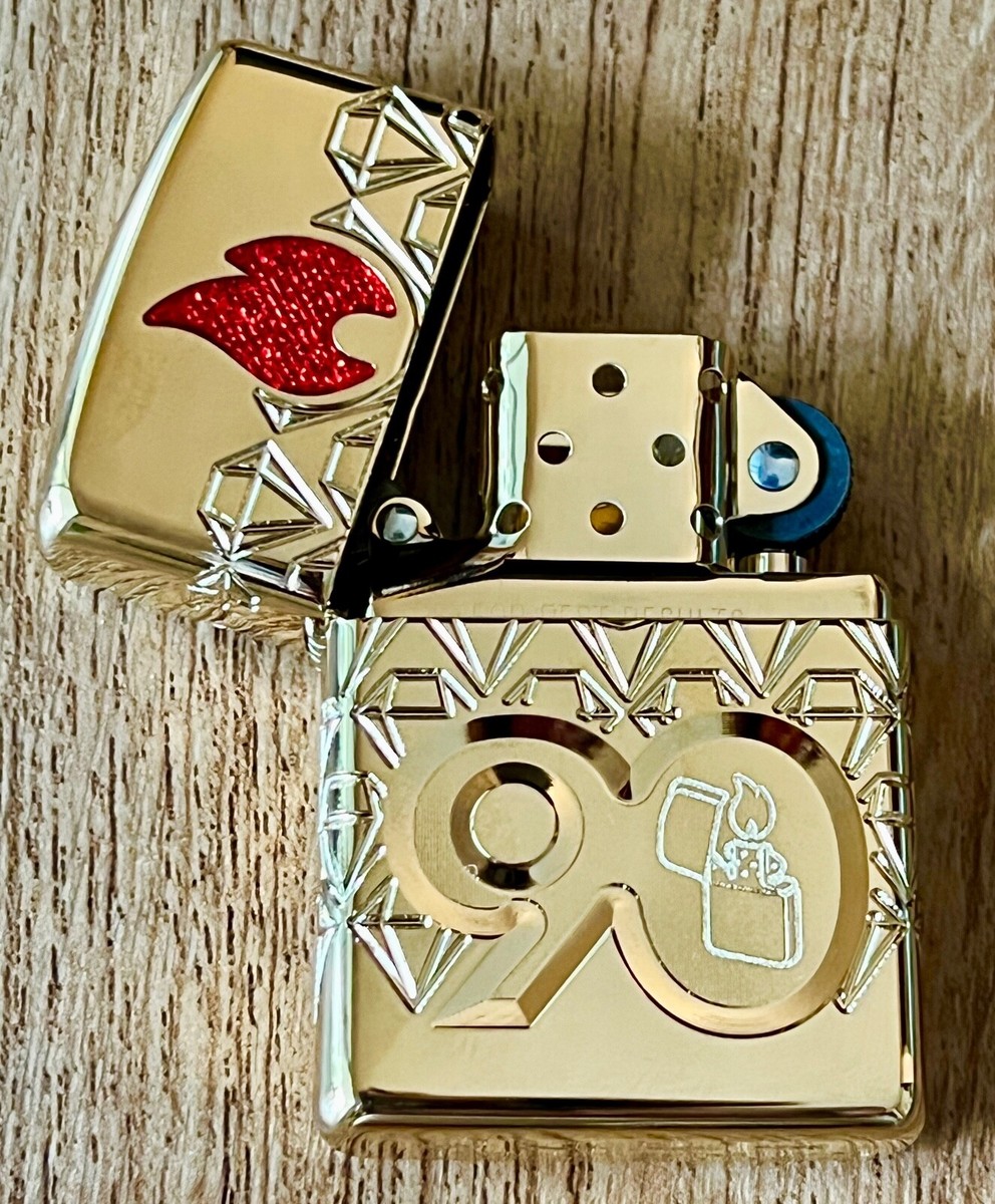 Zippo 90th Anniversary COTY Lighter, Gold Plated Asian Version