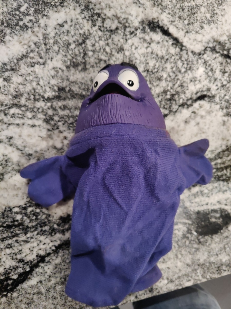 VINTAGE MCDONALDS GRIMACE HAND PUPPET CLOTH VINYL HEAD 1993 | eBay
