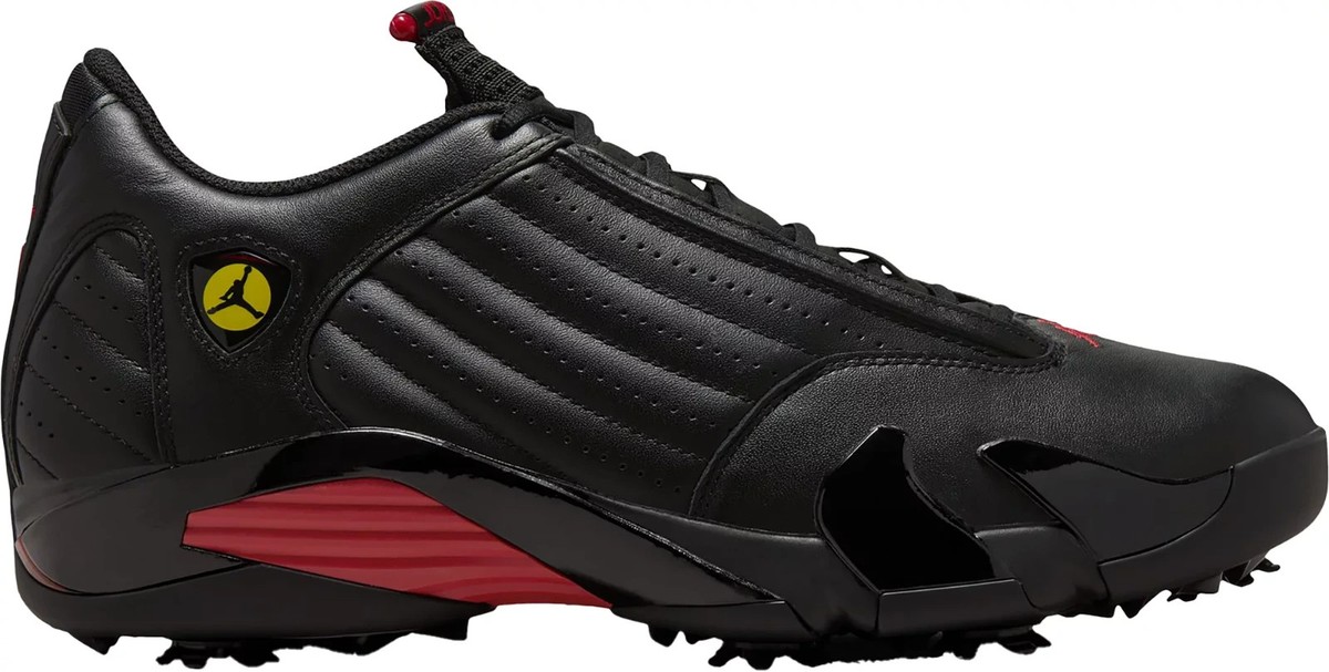 Air Jordan 14 G Golf Shoes Last Shot Black Varsity Red Men's