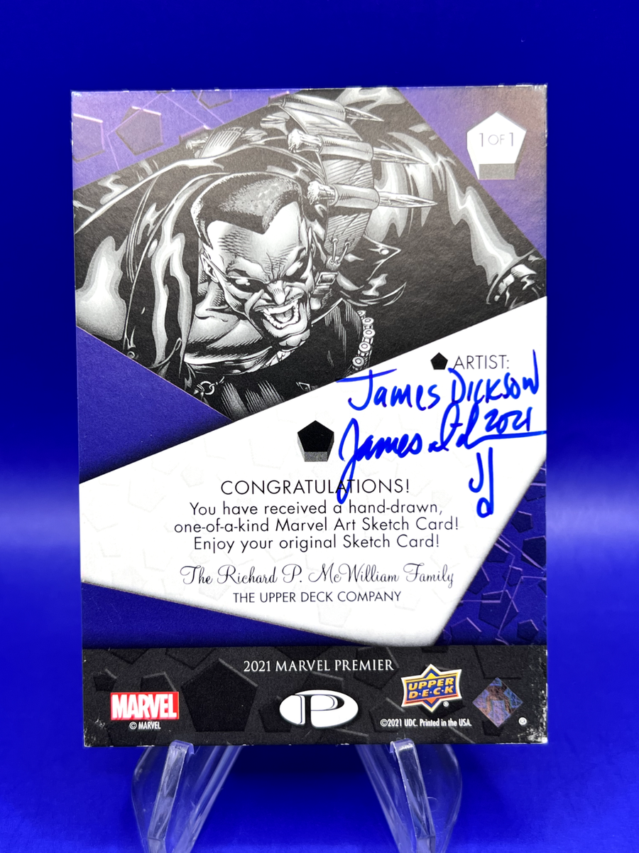 2021 Upper Deck Marvel Premier BLADE Sketch Card 1/1 James Dickson