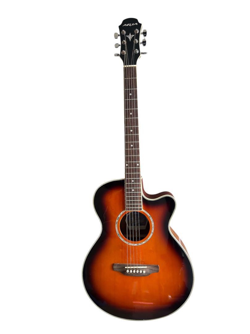 Electric Acoustic Guitar Aria FET-STD BS Sunburst Elecord S/N