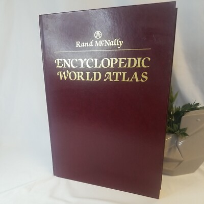 Rand McNally Book Encyclopedic World Atlas 1990 Hardcover Color
