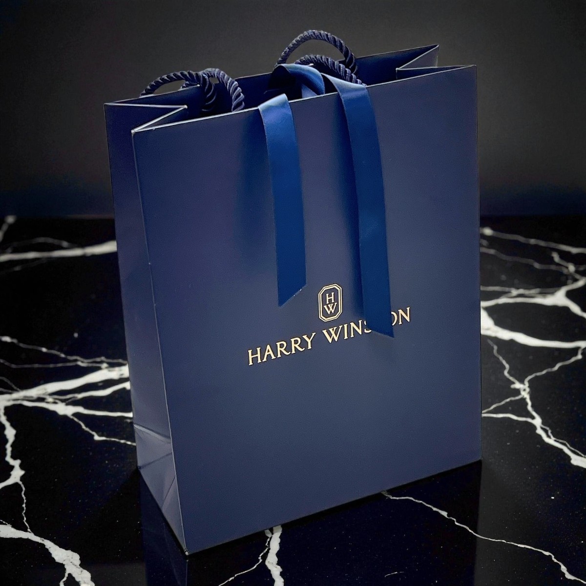 Harry Winston Genuine Double Pair Ring case Jewelry Box Jewelry