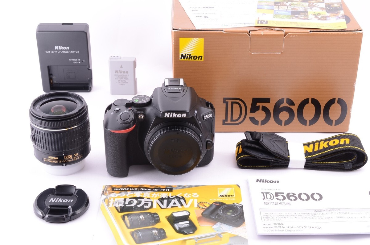 N-MINT, SC: 4k] Nikon D5600 DSLR Digital Camera with 18-55mm Lens