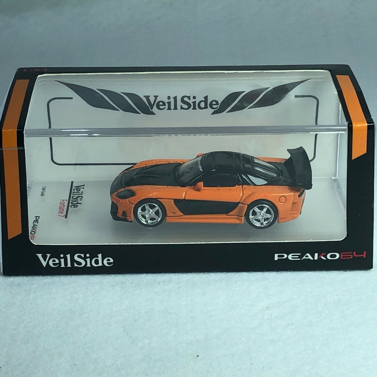 1/64 Peako Peako64 Mazda RX-7 Veilside Fortune 7 Orange / Black
