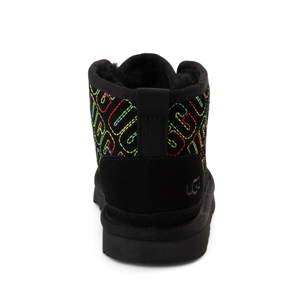 UGG NEUMEL II GRAPHIC STITCH Multi Color BLACK SUEDE BOOTS Chukka